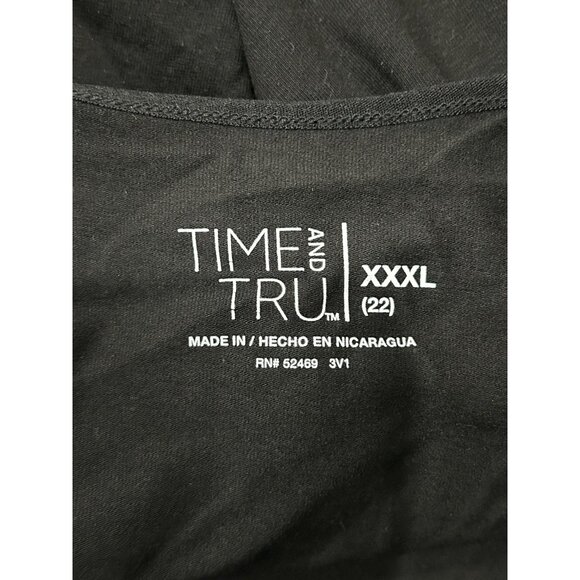 NWT Time And Tru Black Plus Size Camisole Tank Top Adjustable Straps SZ XXXL - Picture 4 of 9